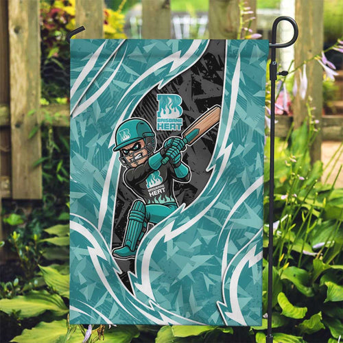 Brisbane Heat Garden Flag Flaming Lightning Storm Geometric Sports Mascot Art