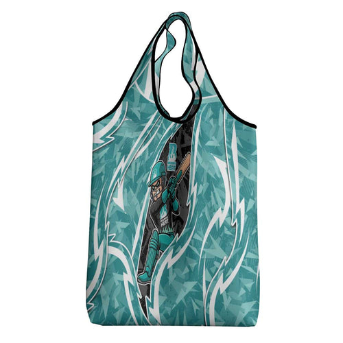 Brisbane Heat Grocery Bag Flaming Lightning Storm Geometric Sports Mascot Art