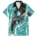 Brisbane Heat Hawaiian Shirt Flaming Lightning Storm Geometric Sports Mascot Art