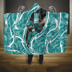 Brisbane Heat Hooded Blanket Flaming Lightning Storm Geometric Sports Mascot Art