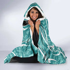 Brisbane Heat Hooded Blanket Flaming Lightning Storm Geometric Sports Mascot Art