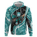 Brisbane Heat Hoodie Flaming Lightning Storm Geometric Sports Mascot Art