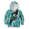 Brisbane Heat Kid Hoodie Flaming Lightning Storm Geometric Sports Mascot Art