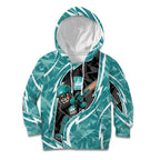 Brisbane Heat Kid Hoodie Flaming Lightning Storm Geometric Sports Mascot Art
