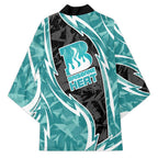 Brisbane Heat Kimono Flaming Lightning Storm Geometric Sports Mascot Art