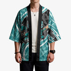 Brisbane Heat Kimono Flaming Lightning Storm Geometric Sports Mascot Art