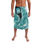 Brisbane Heat Lavalava Flaming Lightning Storm Geometric Sports Mascot Art