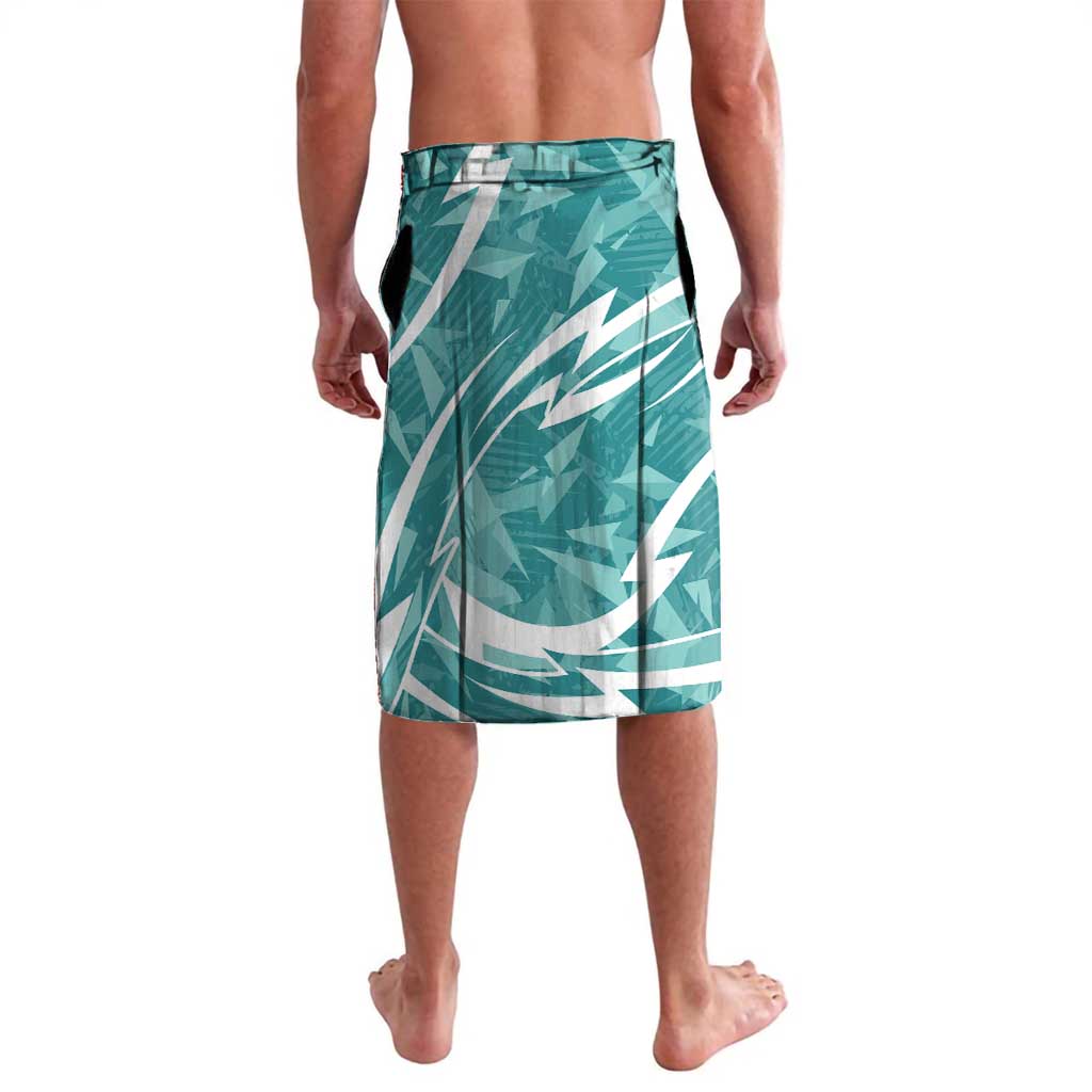 Brisbane Heat Lavalava Flaming Lightning Storm Geometric Sports Mascot Art