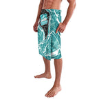 Brisbane Heat Lavalava Flaming Lightning Storm Geometric Sports Mascot Art
