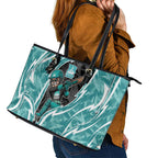 Brisbane Heat Leather Tote Bag Flaming Lightning Storm Geometric Sports Mascot Art
