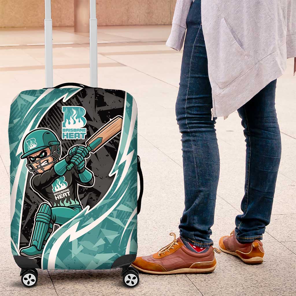 Brisbane Heat Luggage Cover Flaming Lightning Storm Geometric Sports Mascot Art