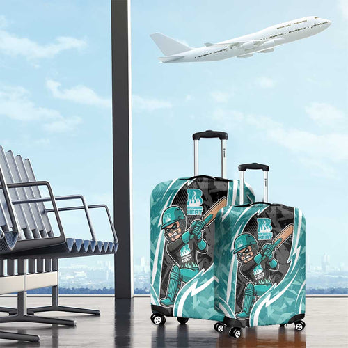 Brisbane Heat Luggage Cover Flaming Lightning Storm Geometric Sports Mascot Art