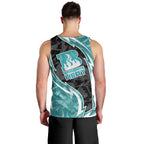 Brisbane Heat Men Tank Top Flaming Lightning Storm Geometric Sports Mascot Art