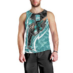 Brisbane Heat Men Tank Top Flaming Lightning Storm Geometric Sports Mascot Art