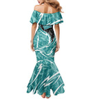 Brisbane Heat Mermaid Dress Flaming Lightning Storm Geometric Sports Mascot Art