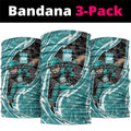 Brisbane Heat Neck Gaiter Flaming Lightning Storm Geometric Sports Mascot Art