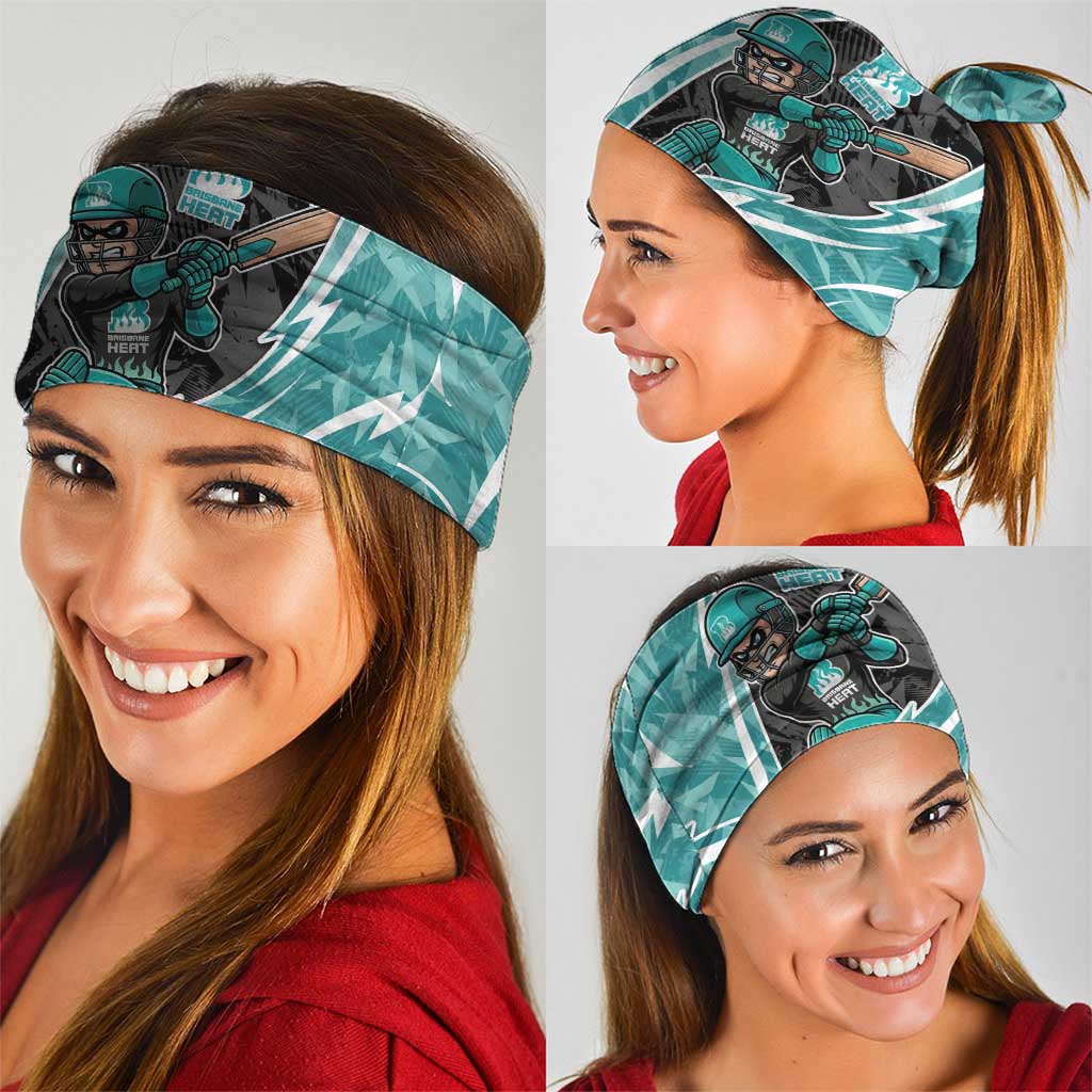 Brisbane Heat Neck Gaiter Flaming Lightning Storm Geometric Sports Mascot Art
