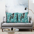 Brisbane Heat Pillow Cover Flaming Lightning Storm Geometric Sports Mascot Art