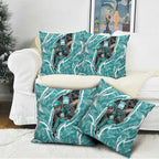 Brisbane Heat Pillow Cover Flaming Lightning Storm Geometric Sports Mascot Art