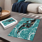 Brisbane Heat Puzzle Flaming Lightning Storm Geometric Sports Mascot Art