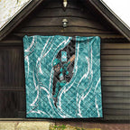 Brisbane Heat Quilt Flaming Lightning Storm Geometric Sports Mascot Art