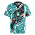 Brisbane Heat Rugby Jersey Flaming Lightning Storm Geometric Sports Mascot Art