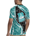 Brisbane Heat Rugby Jersey Flaming Lightning Storm Geometric Sports Mascot Art