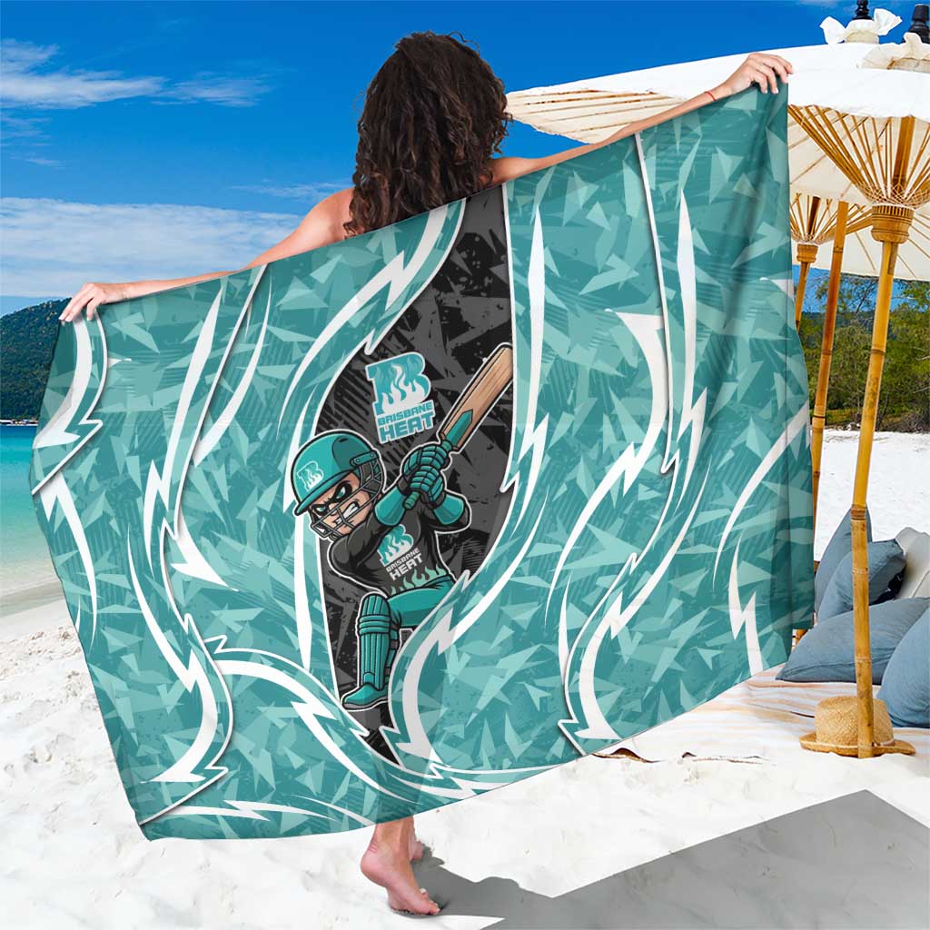 Brisbane Heat Sarong Flaming Lightning Storm Geometric Sports Mascot Art