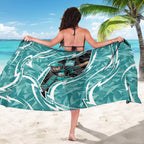 Brisbane Heat Sarong Flaming Lightning Storm Geometric Sports Mascot Art