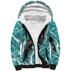 Brisbane Heat Sherpa Hoodie Flaming Lightning Storm Geometric Sports Mascot Art