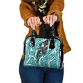 Brisbane Heat Shoulder Handbag Flaming Lightning Storm Geometric Sports Mascot Art