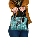 Brisbane Heat Shoulder Handbag Flaming Lightning Storm Geometric Sports Mascot Art