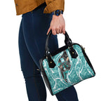 Brisbane Heat Shoulder Handbag Flaming Lightning Storm Geometric Sports Mascot Art