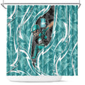 Brisbane Heat Shower Curtain Flaming Lightning Storm Geometric Sports Mascot Art