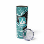 Brisbane Heat Skinny Tumbler Flaming Lightning Storm Geometric Sports Mascot Art