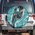 Brisbane Heat Spare Tire Cover Flaming Lightning Storm Geometric Sports Mascot Art