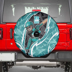 Brisbane Heat Spare Tire Cover Flaming Lightning Storm Geometric Sports Mascot Art