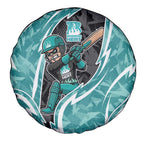 Brisbane Heat Spare Tire Cover Flaming Lightning Storm Geometric Sports Mascot Art