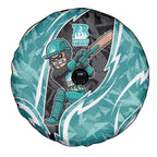 Brisbane Heat Spare Tire Cover Flaming Lightning Storm Geometric Sports Mascot Art