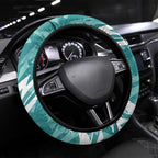 Brisbane Heat Steering Wheel Cover Flaming Lightning Storm Geometric Sports Mascot Art