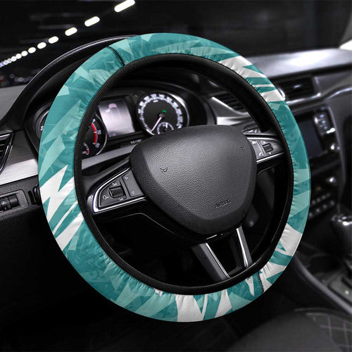 Brisbane Heat Steering Wheel Cover Flaming Lightning Storm Geometric Sports Mascot Art