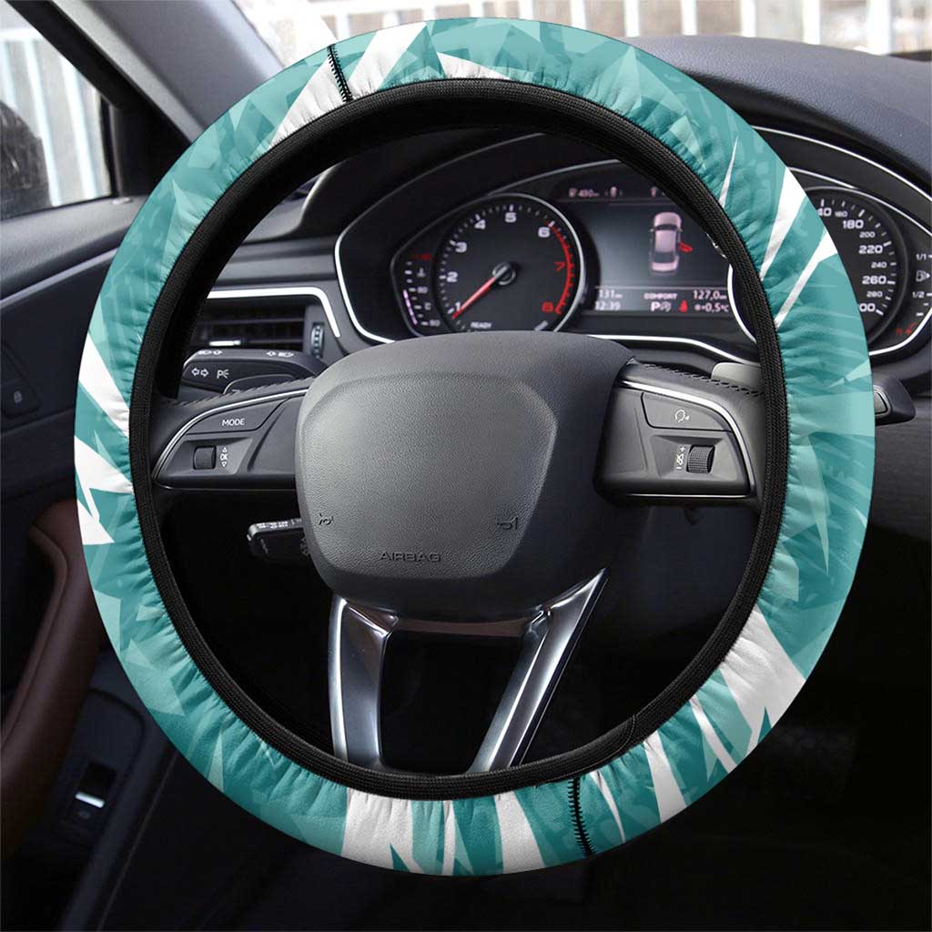 Brisbane Heat Steering Wheel Cover Flaming Lightning Storm Geometric Sports Mascot Art