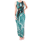 Brisbane Heat Tank Maxi Dress Flaming Lightning Storm Geometric Sports Mascot Art