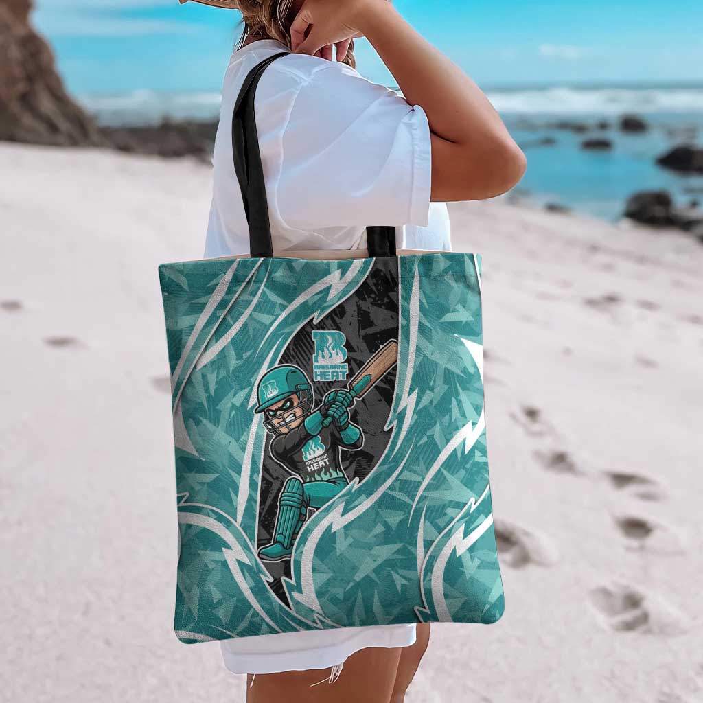 Brisbane Heat Tote Bag Flaming Lightning Storm Geometric Sports Mascot Art
