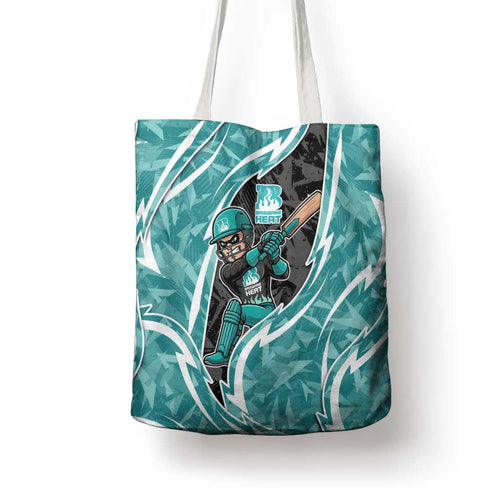 Brisbane Heat Tote Bag Flaming Lightning Storm Geometric Sports Mascot Art