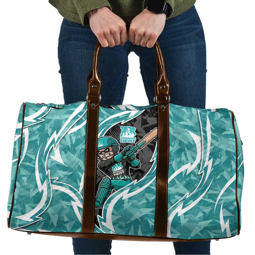 Brisbane Heat Travel Bag Flaming Lightning Storm Geometric Sports Mascot Art