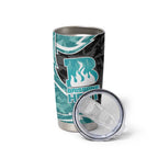Brisbane Heat Tumbler Cup Flaming Lightning Storm Geometric Sports Mascot Art