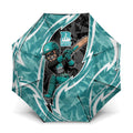 Brisbane Heat Umbrella Flaming Lightning Storm Geometric Sports Mascot Art