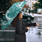 Brisbane Heat Umbrella Flaming Lightning Storm Geometric Sports Mascot Art