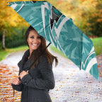 Brisbane Heat Umbrella Flaming Lightning Storm Geometric Sports Mascot Art